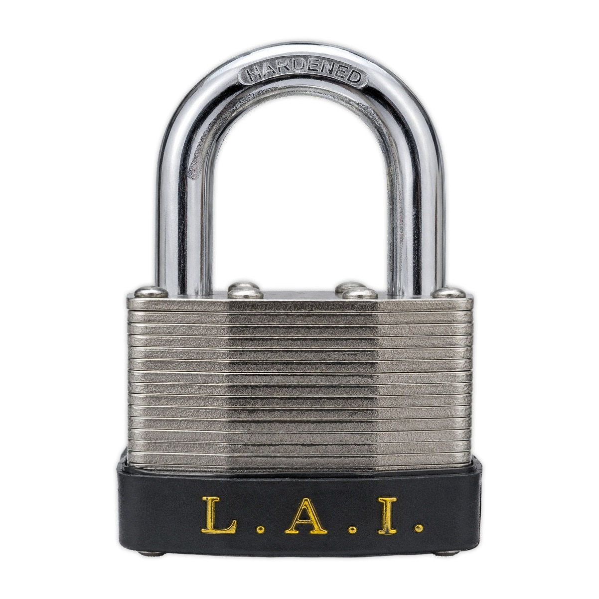 Laminated steel combination padlock